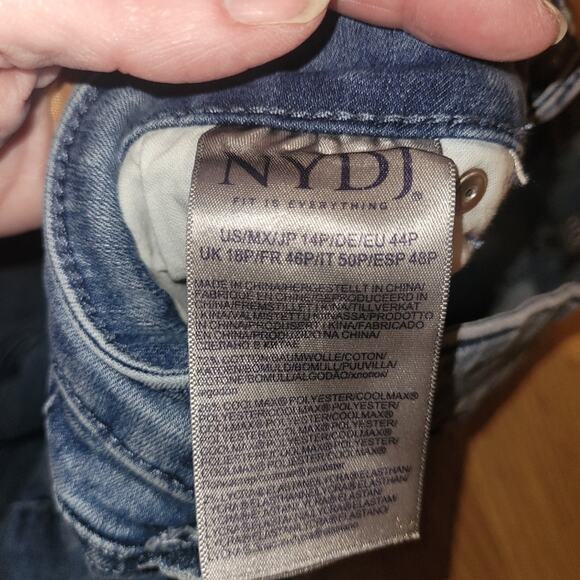 NYDJ Womens Marilyn Straigh Denim Jeans Size 14P - Picture 8 of 12